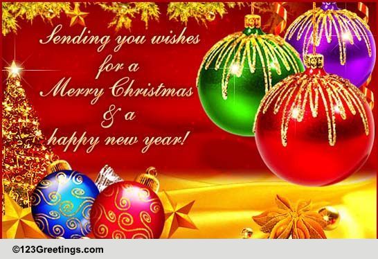 Merry Christmas &amp; Happy New Year! Free Merry Christmas Wishes eCards