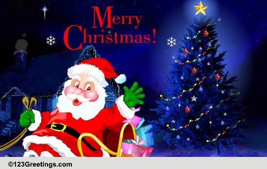 Merry Christmas! Free Santa Claus eCards, Greeting Cards | 123 Greetings