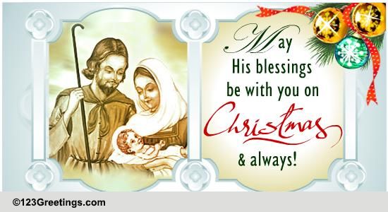 Merry Christmas! Free Religious Blessings eCards, Greeting Cards | 123 Greetings