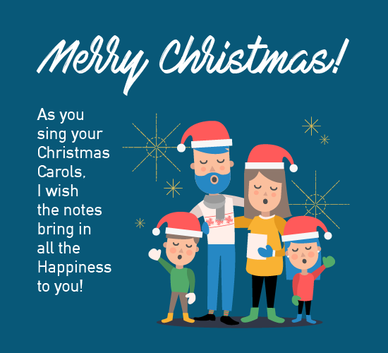 Family Sings Christmas Carol Wishes. Free Carols eCards, Greeting Cards | 123 Greetings