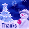 Snow Doll Cute Thank You With Wishes