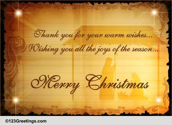 Classic Christmas Thanks! Free Thank You Ecards, Greeting Cards 