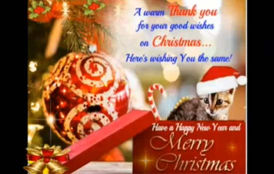 Christmas Thank You Card&hellip; Free Thank You eCards, Greeting Cards | 123