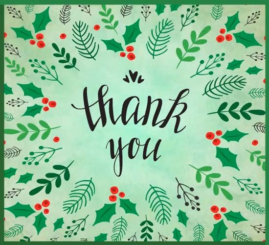 A Holiday Thank You! Free Thank You eCards, Greeting Cards 123 Greetings