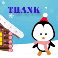 Cute Penguin Thank You Wishes.
