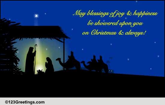 Blessings Of Joy & Happiness... Free Christmas Carol Day eCards  123