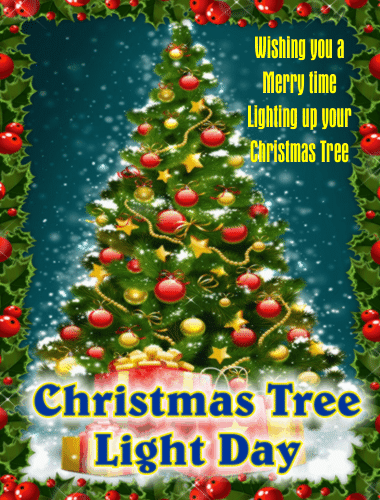a christmas tree light day ecard free christmas tree a christmas tree light day ecard free christmas tree