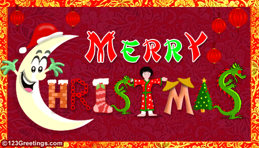 Wish You A Merry Christmas! Free Chinese eCards, Greeting Cards | 123 Greetings