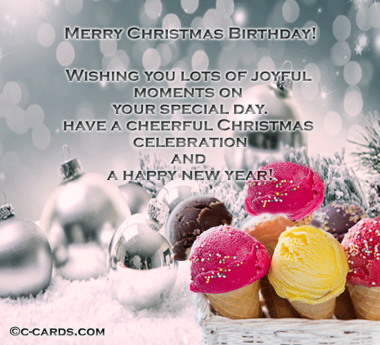 Xmas Birthday. Free English eCards, Greeting Cards 123 Greetings