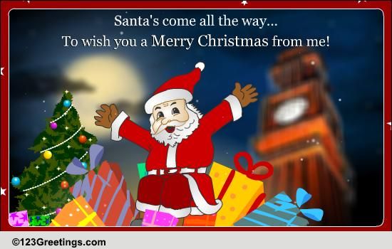 Santa From England! Free English eCards, Greeting Cards 123 Greetings