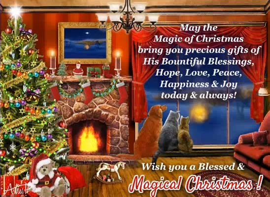 True Magic Of Christmas! Free English eCards, Greeting Cards | 123