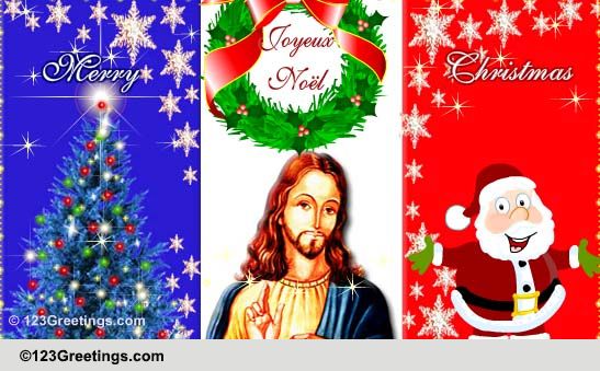 Wish Joyeux Noël! Free French eCards, Greeting Cards | 123 Greetings