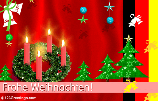 Wish A Merry Christmas In German. Free German eCards, Greeting Cards | 123 Greetings