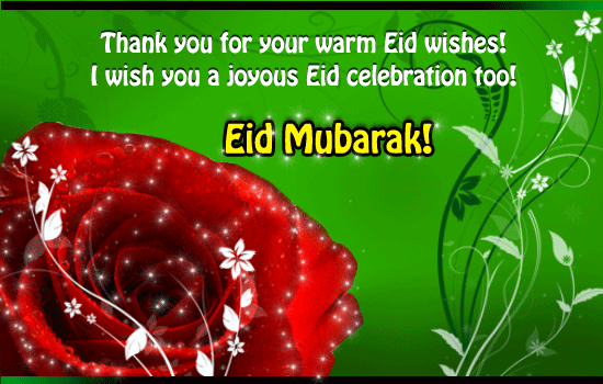 Thank You For Your Eid Wishes!
