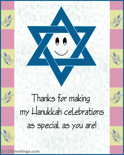 Hanukkah Thanks Greeting...