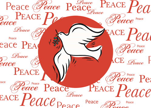 Peace With A Dove For Happy Holidays.
