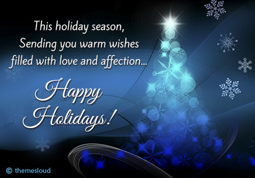 Warm Wishes For Holiday Season.. Free Happy Holidays eCards | 123 Greetings