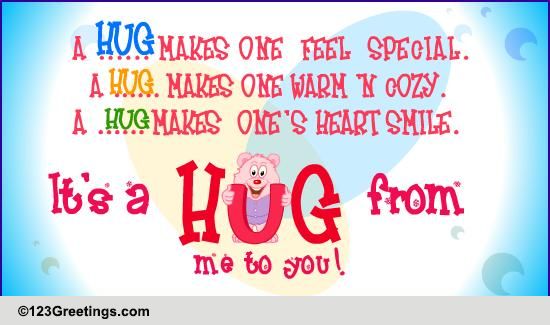 From Me To You.. Free Hug Day eCards, Greeting Cards | 123 Greetings