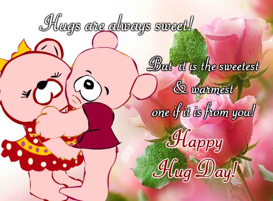 Sweetest Hugs On Hug Day! Free Hug Day eCards, Greeting Cards | 123 ...