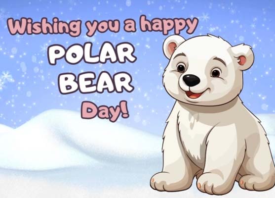 Cute Polar Bear Day Wishes Free Polar Bear Day Ecards, Greeting Cards 