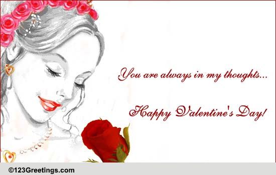 Thinking Of U On Valentines Day Free For Him Ecards Greeting Cards