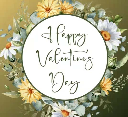Floral Valentine’s Day Card. Free Flowers eCards, Greeting Cards | 123 ...