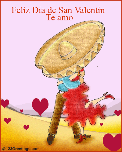 Wish a happy Valentine's Day and say I love you in Spanish with this ecard.