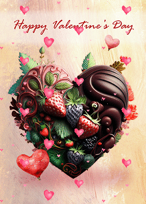 Valentine’s Day Chocolate Berry Heart.