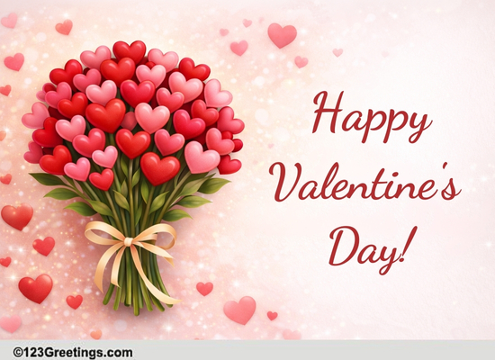 A Bouquet Of Love On Valentines Day