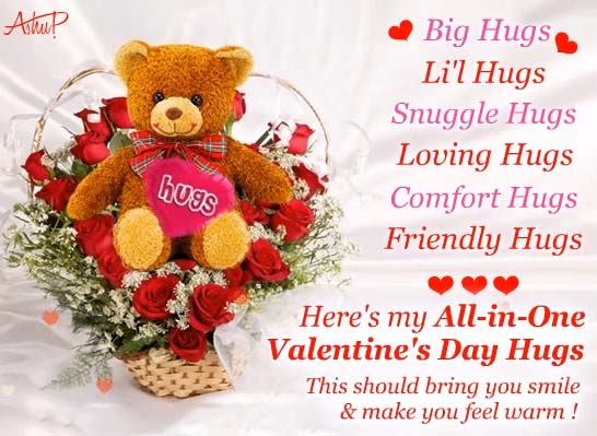 All-in-one Valentine’s Day Hugs! Free Happy Valentine's Day Ecards 