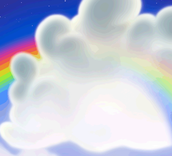 Cartoon Message Rainbow.