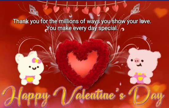 A Valentine Thank You Card For You. Free Thank You eCards | 123 Greetings