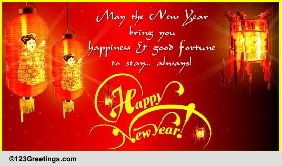 Send This Chinese New Year Wish! Free Formal Greetings eCards | 123