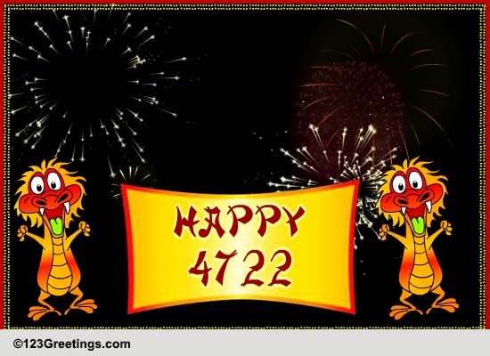 Chinese New Year Fireworks! Free Happy Chinese New Year eCards | 123