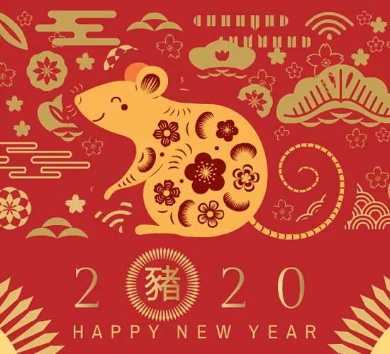 Celebrate The Year Of The Rat 2020! Free Happy Chinese New Year eCards