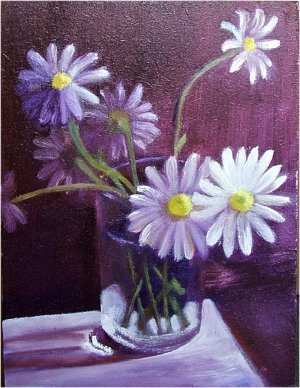White Daisies In A Glass