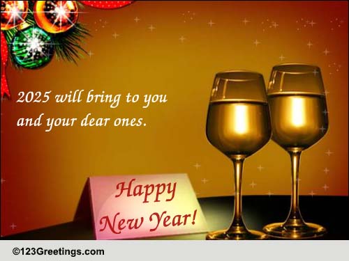 Here&#039;s To The New Year! Free Toast eCards, Greeting Cards | 123 Greetings