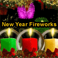 New Year Wishes With Fireworks.