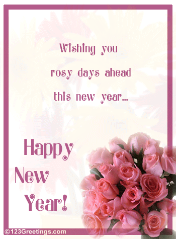 Romantic New Year Wishes&hellip; Free Flowers eCards, Greeting Cards | 123 Greetings