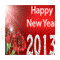 2013 New Year Ecard Flower Greetings.