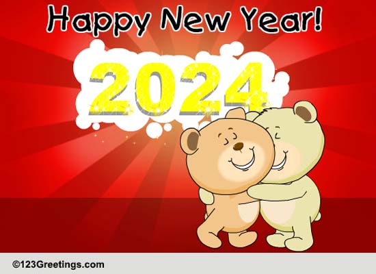 Warm Tight New Year Hug! Free Friends eCards, Greeting Cards | 123 Greetings