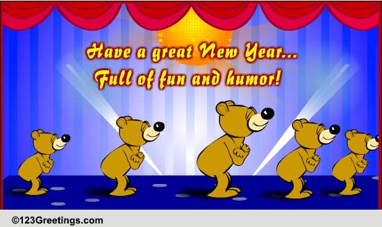 Dancing Nudes On New Year! Free Fun, Humor & Games eCards | 123 Greetings