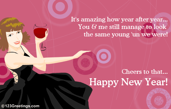 Cool New Year Card&hellip; Free Happy New Year eCards, Greeting Cards | 123