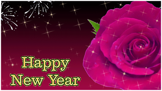 Happy New Year Ecard With Rose. Free Happy New Year eCards ...