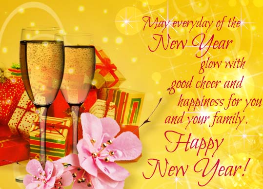 Cheers Of Joy And Happiness! Free Happy New Year eCards, Greeting Cards