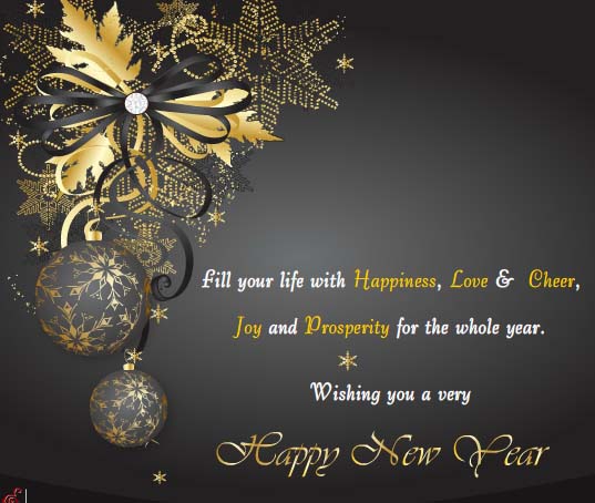 Joy, Love &amp; Prosperity On This New Year. Free Happy New Year eCards | 123 Greetings