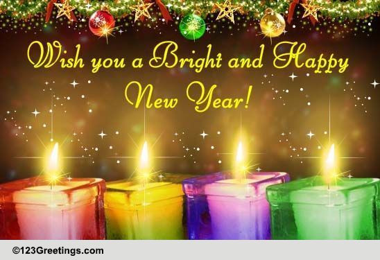 Bright And Happy New Year. Free Inspirational Wishes eCards | 123 Greetings
