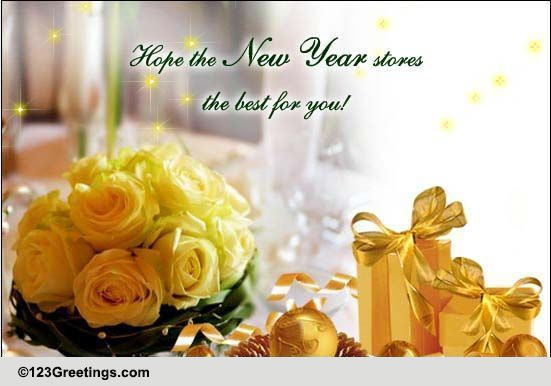 New Year Thank You Wish For Friends. Free Thank You Ecards 