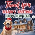 New Year Seasons Greetings Thank You.