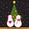 Snowman Couple.